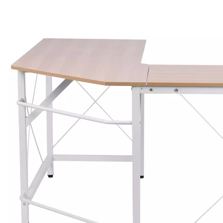 HOMCOM Winkelschreibtisch natur