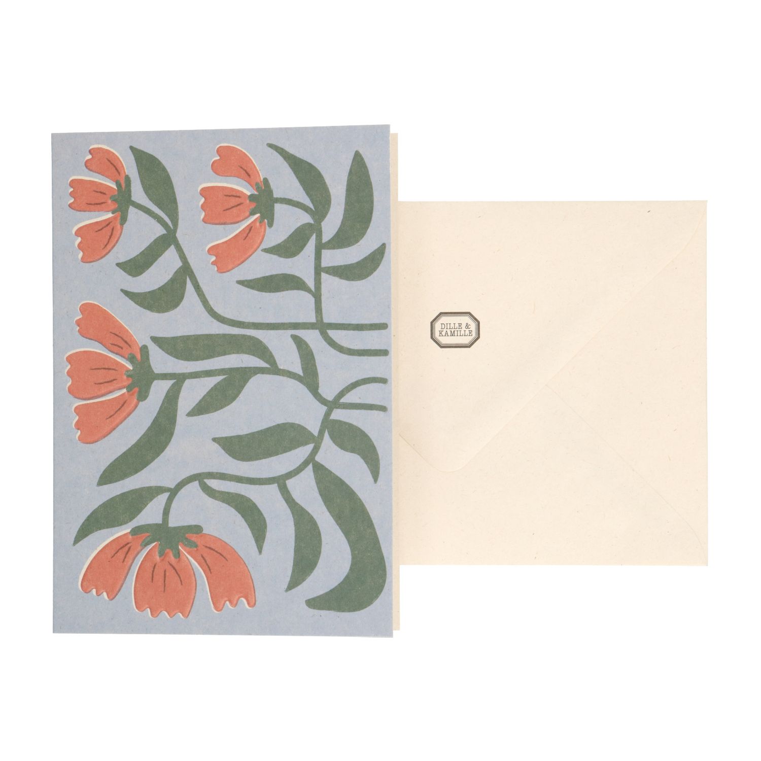 Kaart met envelop, cosmea