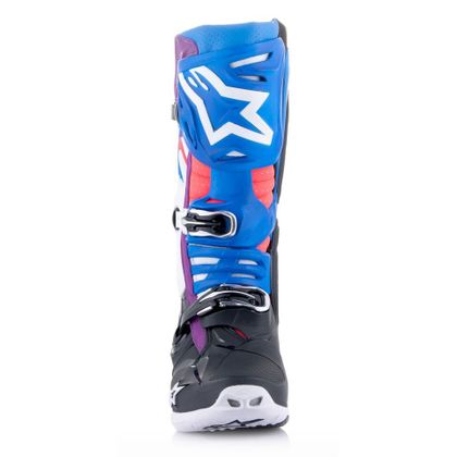 Bottes cross Alpinestars TECH 10 - SUPERVENTED - BLACK / ENAMEL BLUE / PURPLE / WHITE 2023 - Noir / Bleu