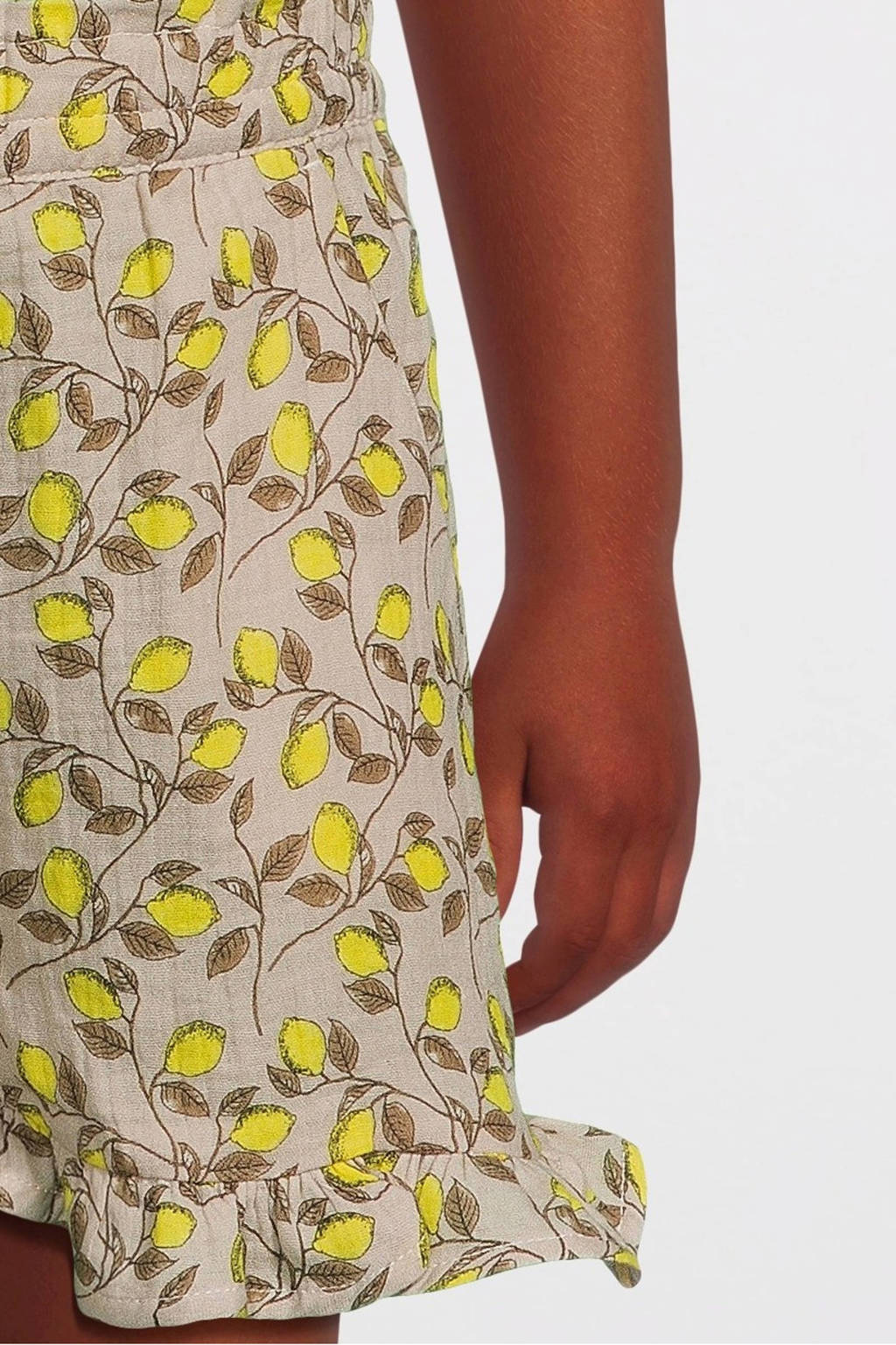 VERO MODA GIRL casual short VMNATALI met all over print geel/wit/bruin