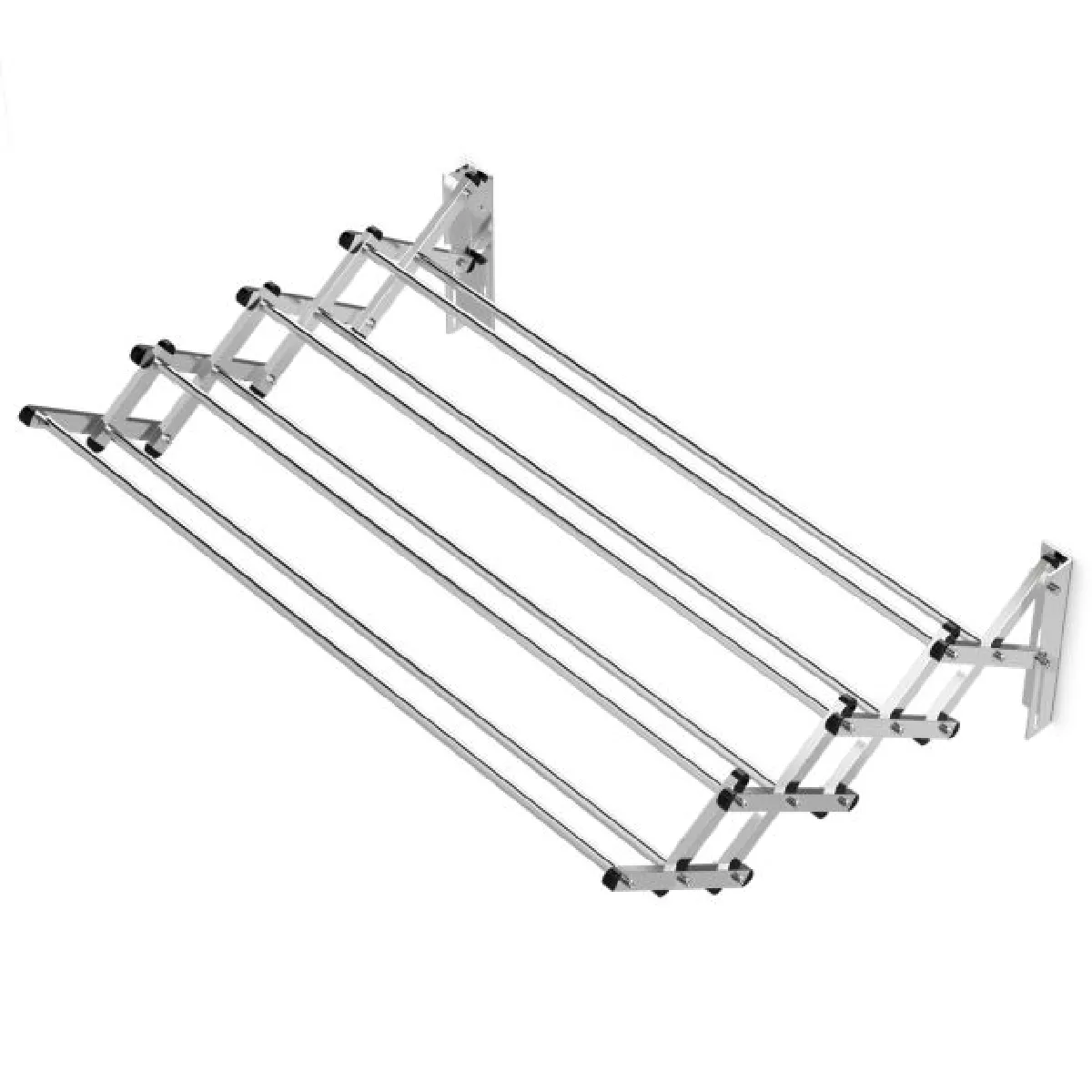 Helloshop26 Porte-serviettes extensible 8 barres inox