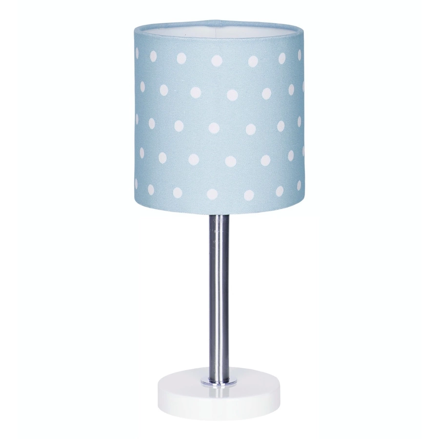 LIVONE Tischlampe Happy Style for Kids DOTS blauweiss