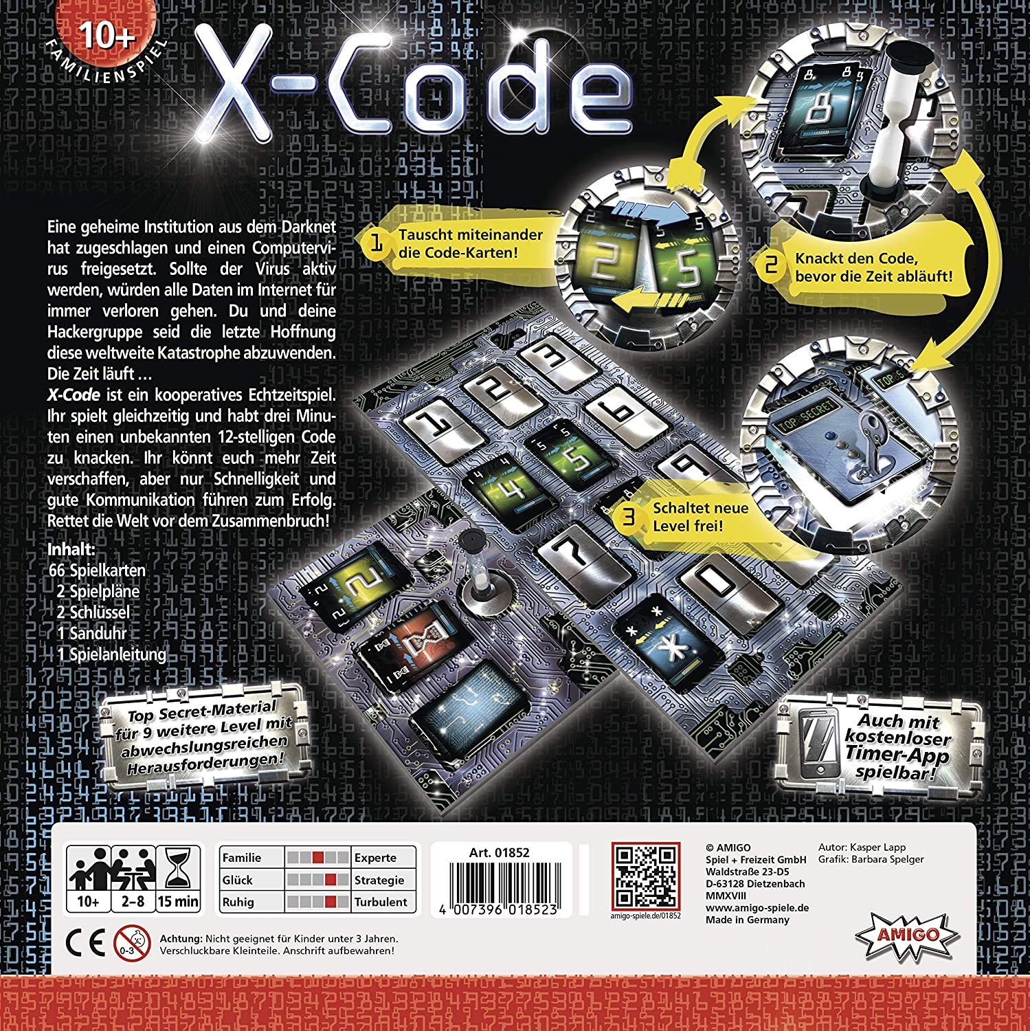 Amigo 01852 - Brettspiel - X-Code Gesellschaftsspiel