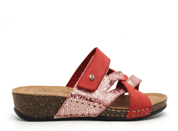 Flyflot mules et sabots plats femme flocka rouge
