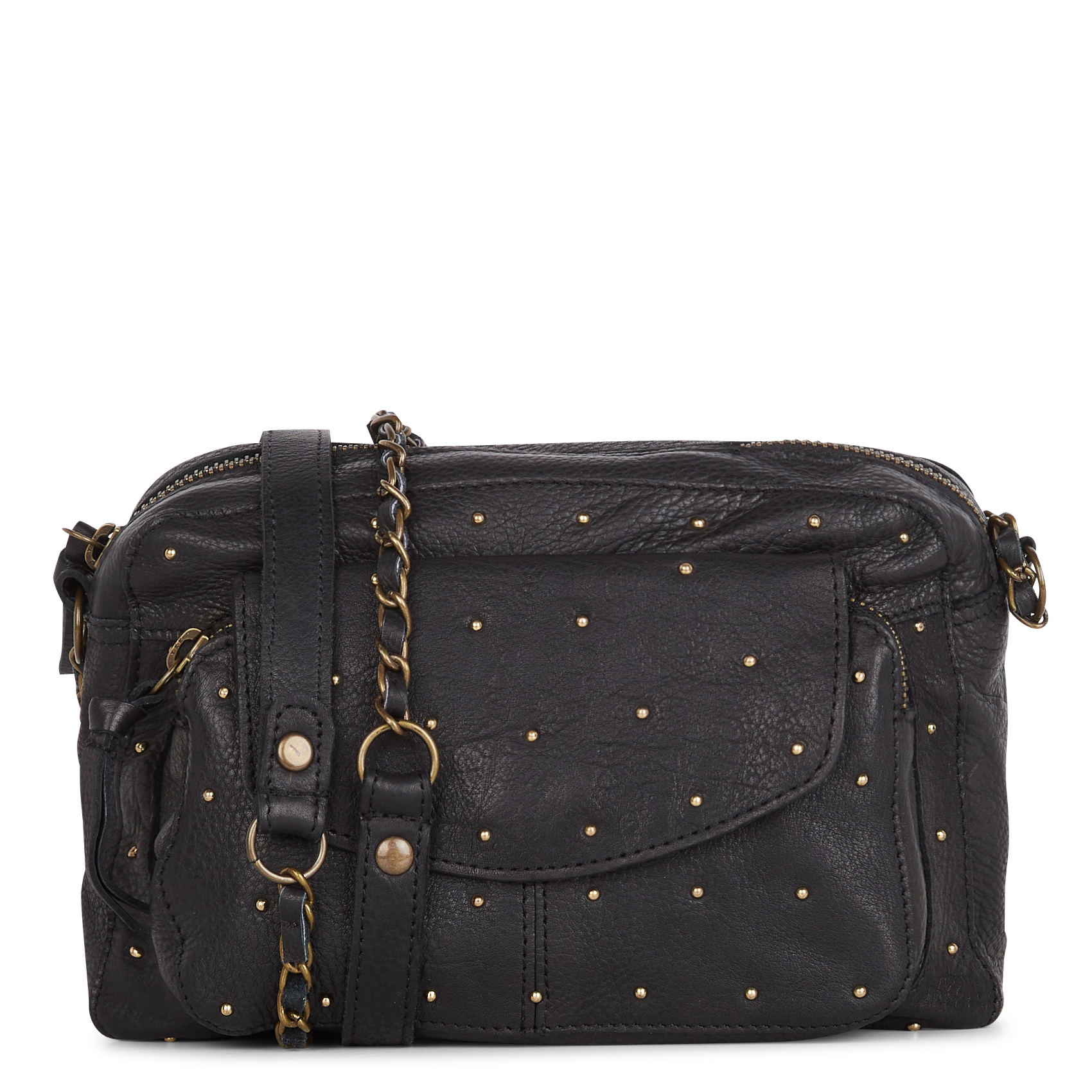 NAINA - Sac bandoulière en cuir | Noir