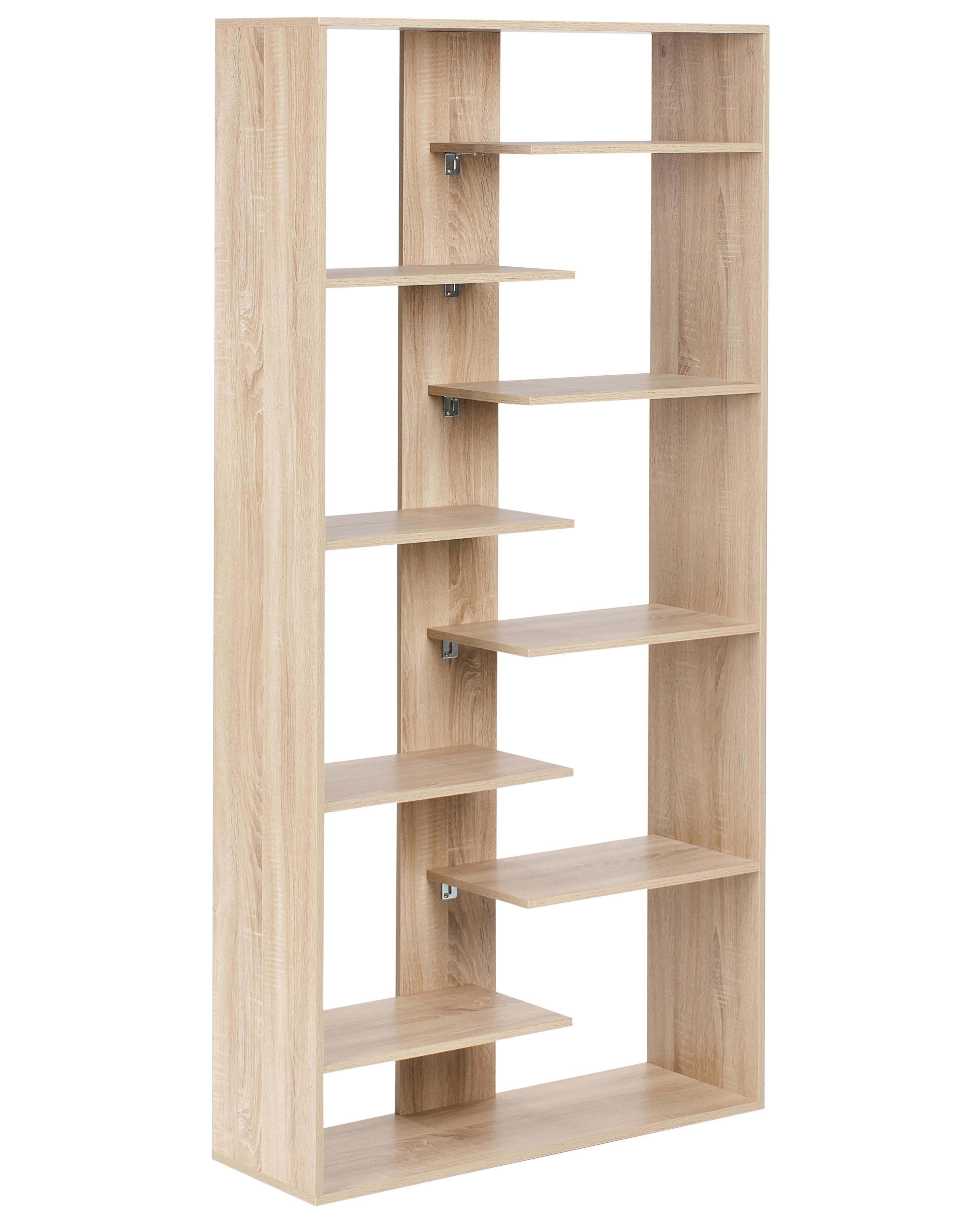 Boekenkast met 8 planken FONTAS 180 cm Lichtbruin