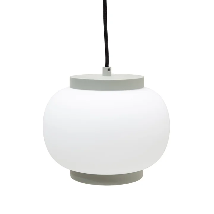 Nuuck - Finn Pendelleuchte Ø 22 cm, opal weiss / grau