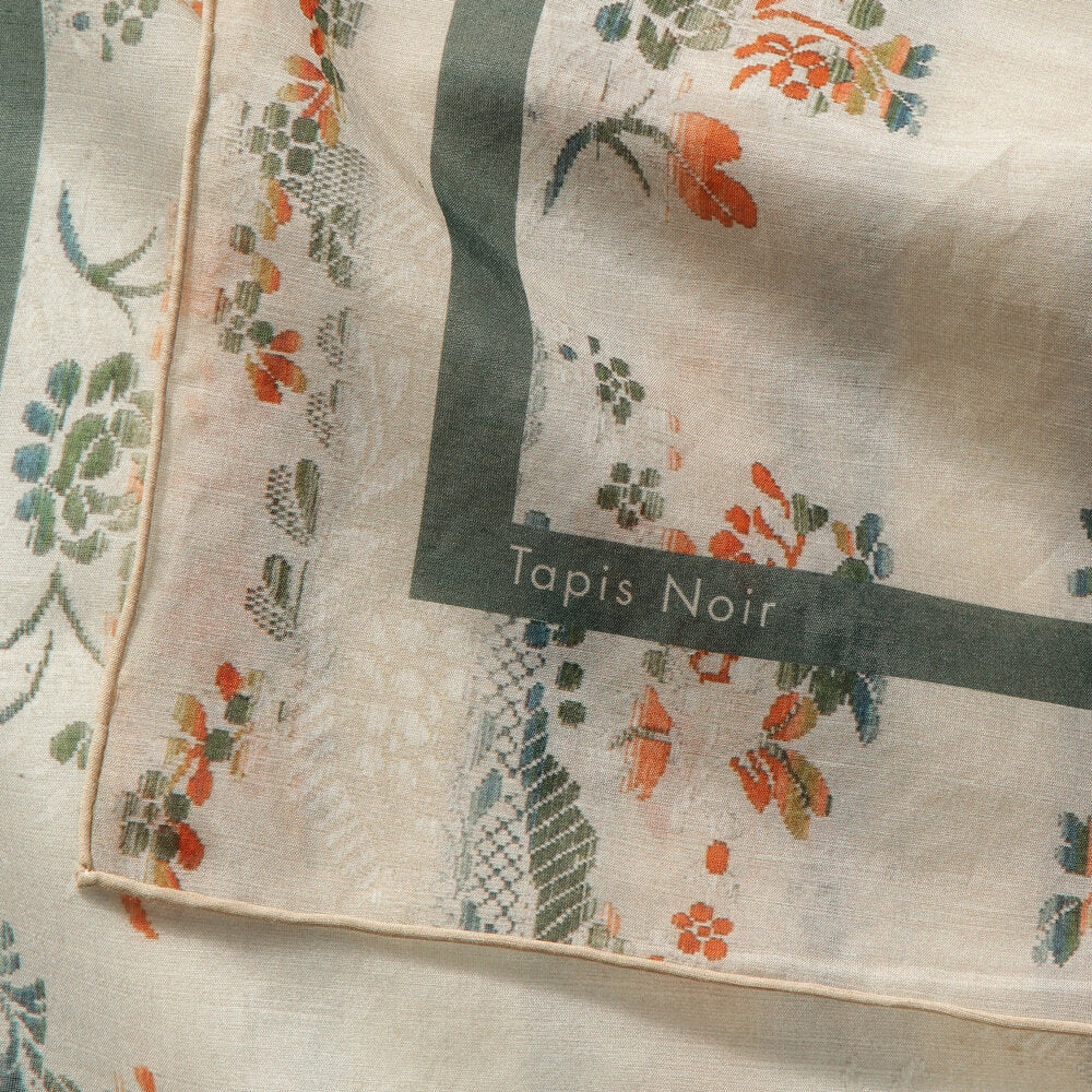 Tapis Noir  Light Brocade Stripe tørklæde - creme