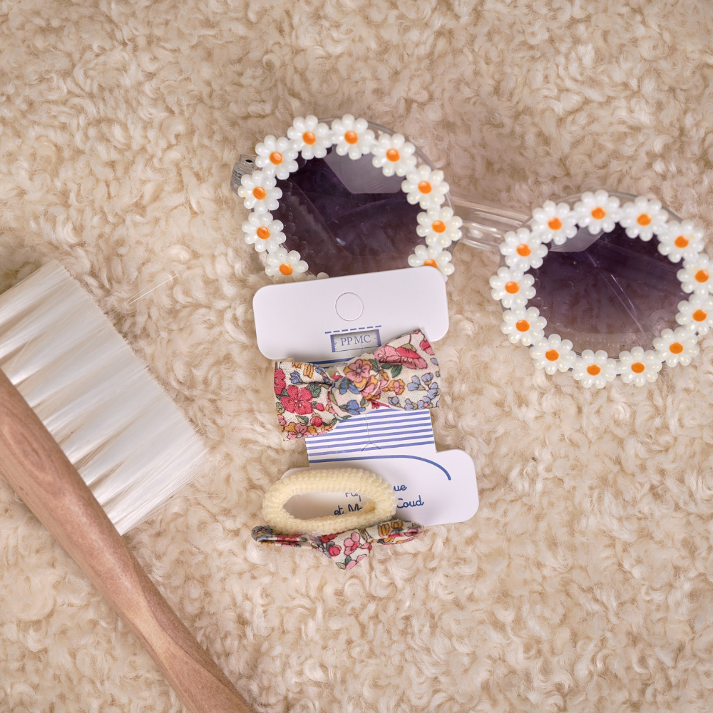 Elastiques Mousse Petit Noeud Porcelaine Rosée