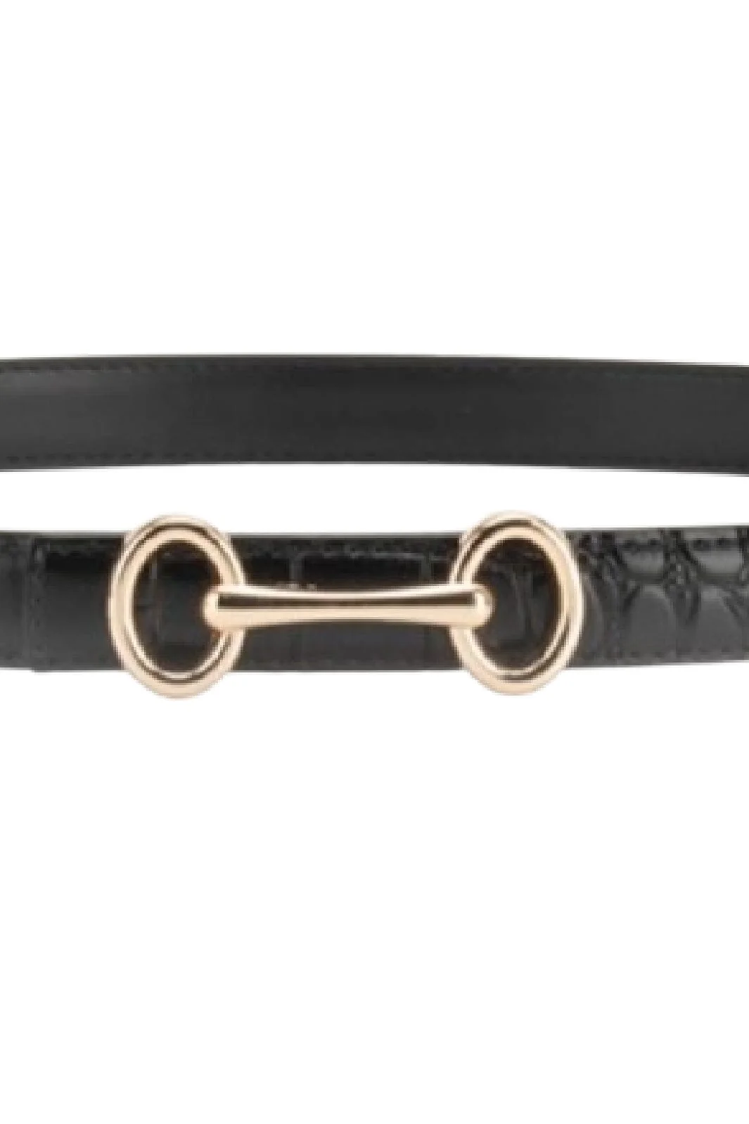 Plissé Copenhagen Grace Croco Belt 70-820-631 black