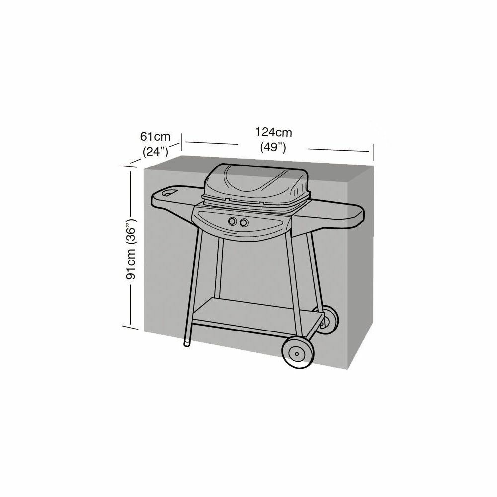 Housse de protection barbecue rectangulaire 124 cm de long