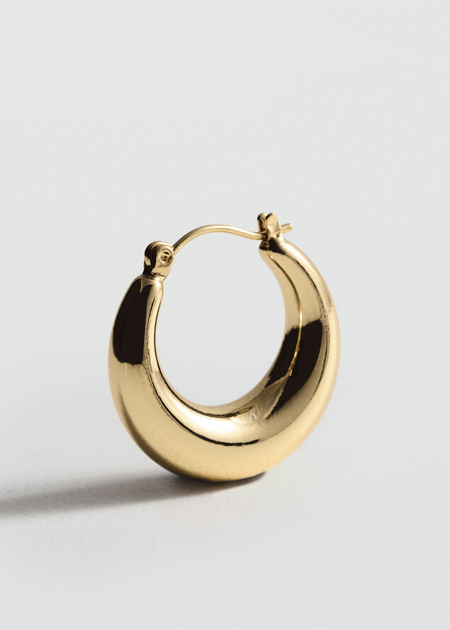 MANGO Volume hoop earrings Gold