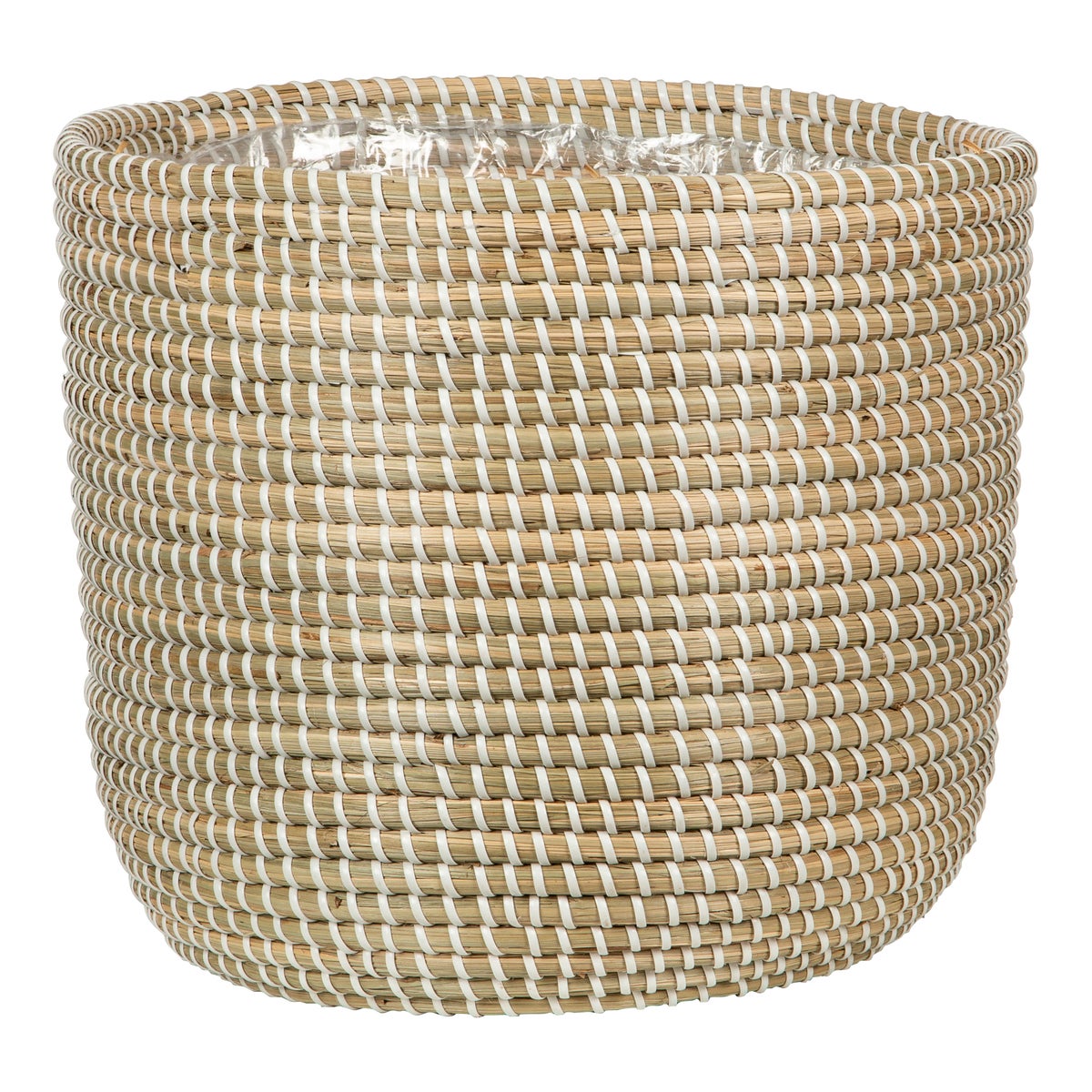 Scheurich Seagrass 17, plantenbak/mandpot van zeegras, kleur: wit, 17 cm diameter, 16 cm hoog, inhoud 3,5 l.