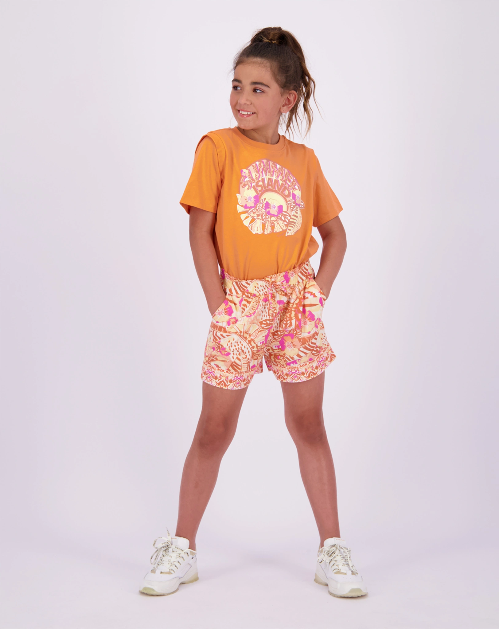 Jersey-Shorts RONDHA in sunset coral