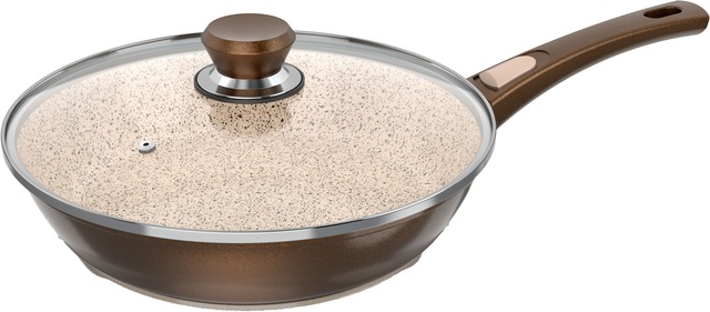 Genius Pfannen-Set »Cerafit Granit - Grand-Edition Pfanne, 7-teiliges Set« Edelstahl Set, je 1x Pfanne + Deckel 24 cm + 28 cm, 1x Pfanne 20 cm, 2x Einleger, 7 Stk. tlg. geeignet für Aufläufe, zum Schmoren o. Backen - ohne Griff und Deckel