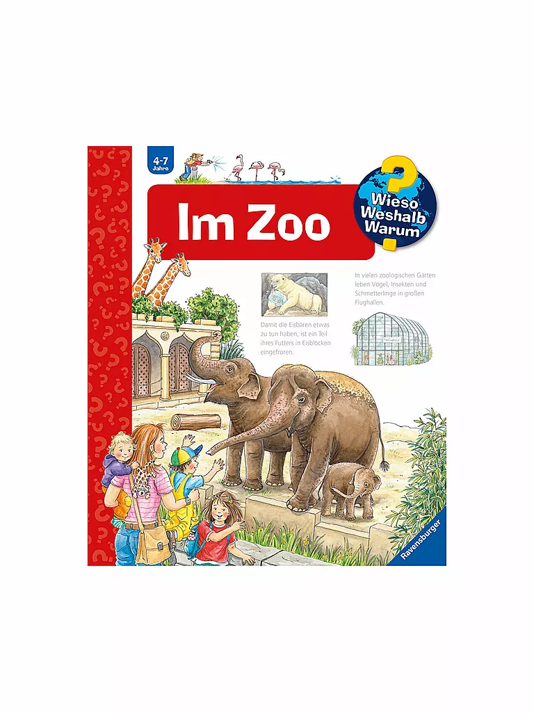 RAVENSBURGER Buch - Wieso Weshalb Warum - Im Zoo Band 45 keine Farbe