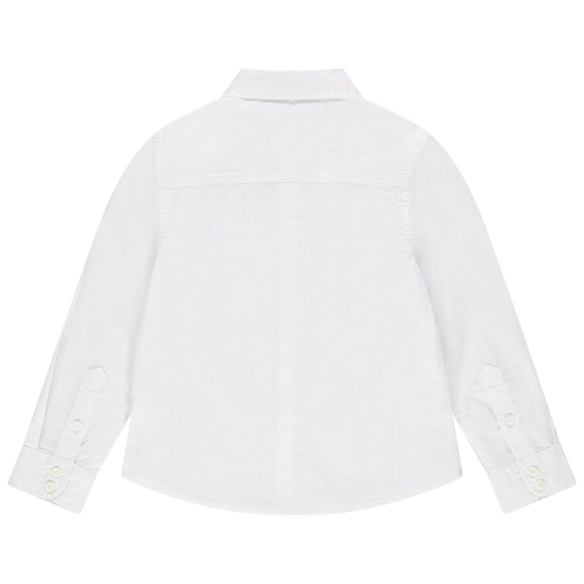 Chemise manches longues blanche unie - Blanc