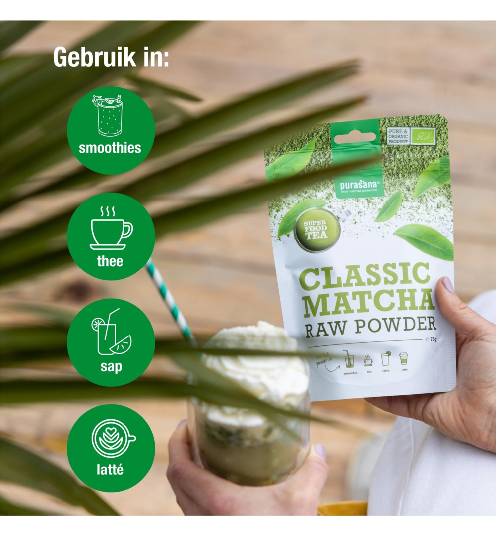 Purasana Matcha Classic Poeder – Vegan Bio (75 gr)