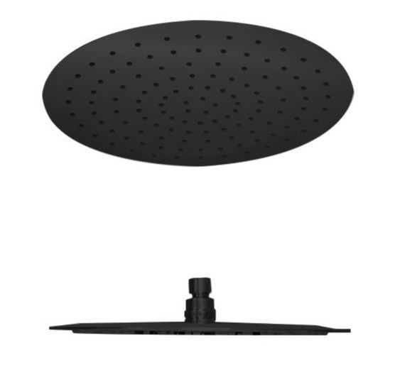 Saniclear Nero inbouw regendouche mat zwart met wandarm hoofddouche 30cm