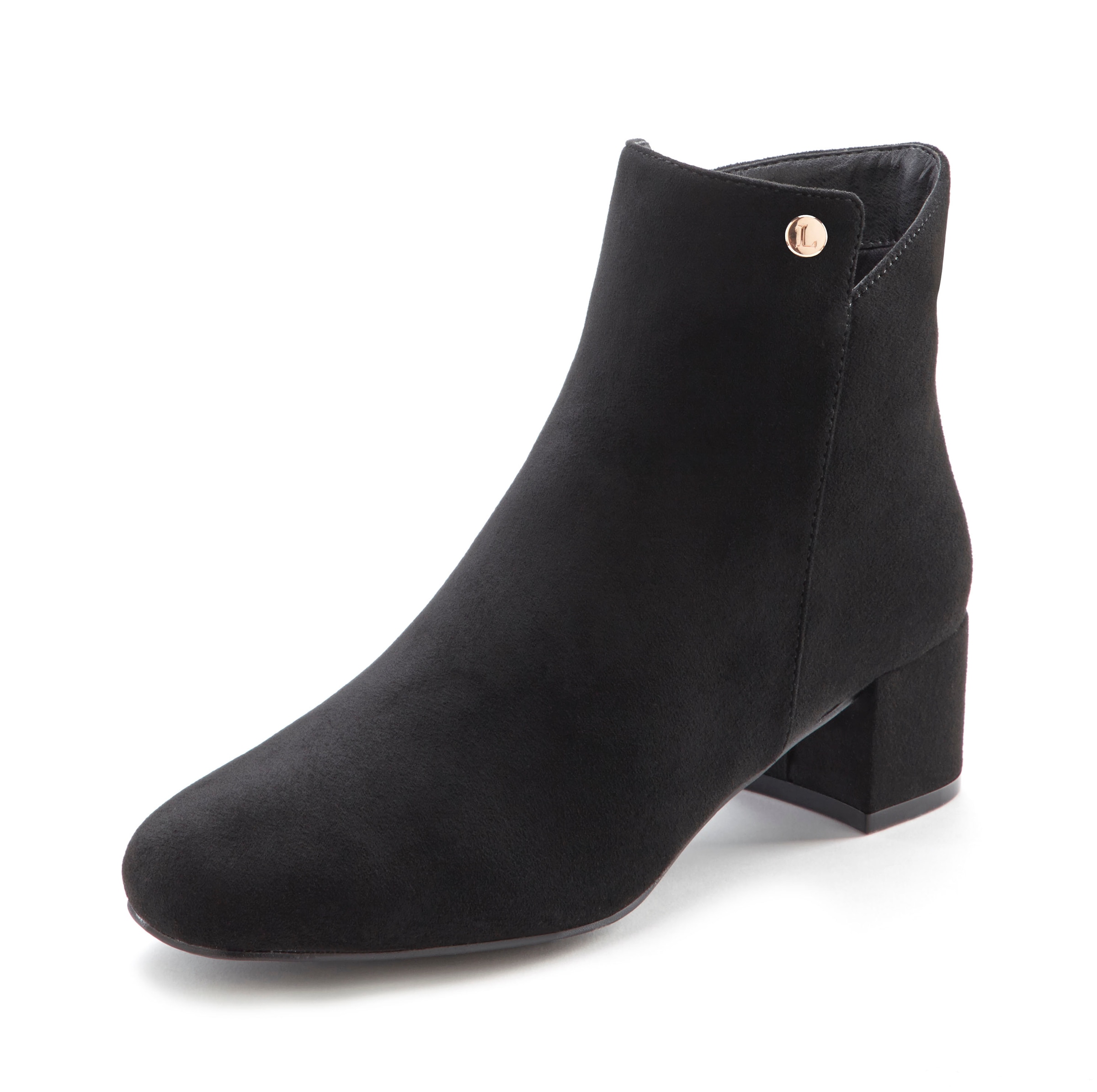 LASCANA Stiefelette  mit bequemen Blockabsatz, Ankle Boots, Stiefel  VEGAN