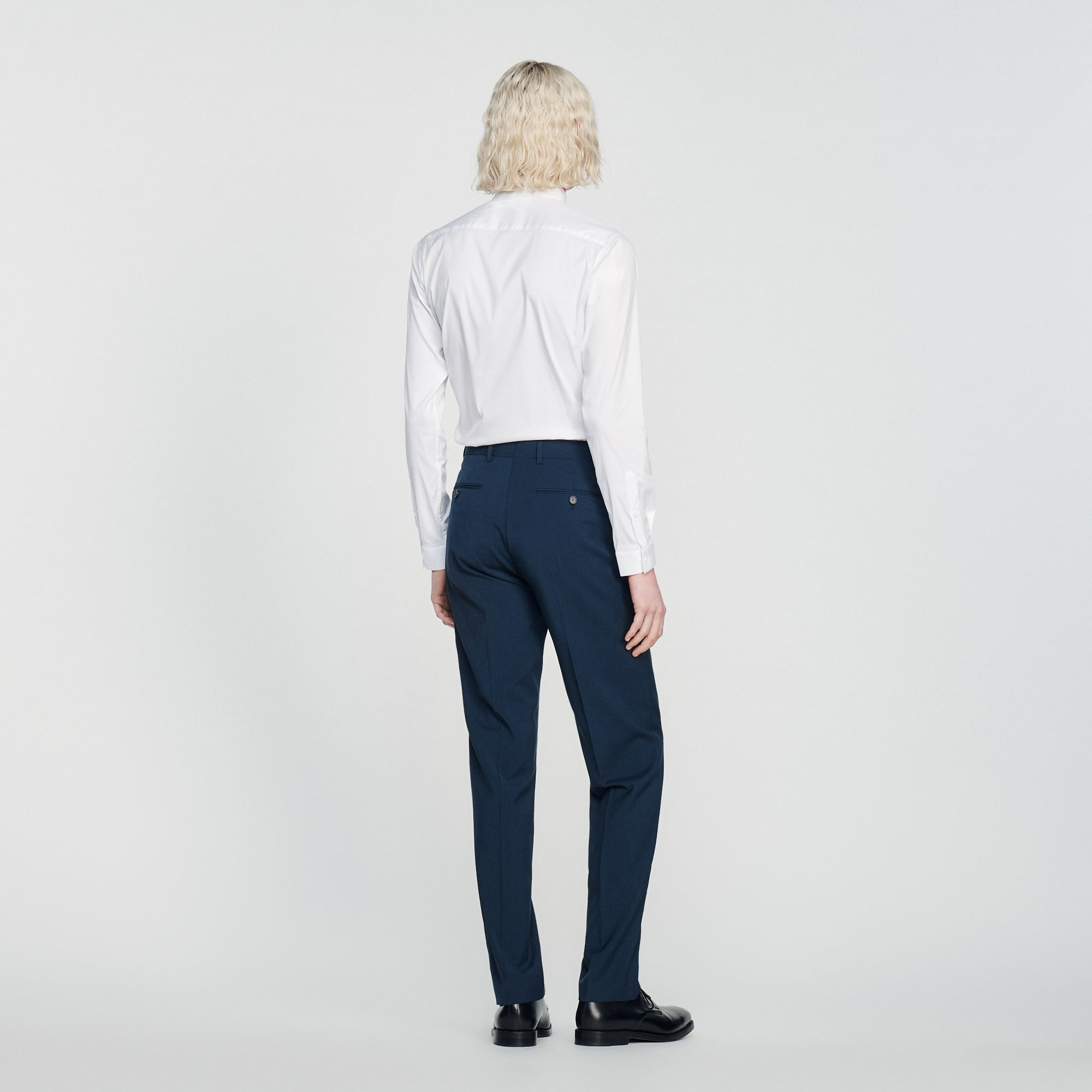 Pantalon de costume en laine stretch