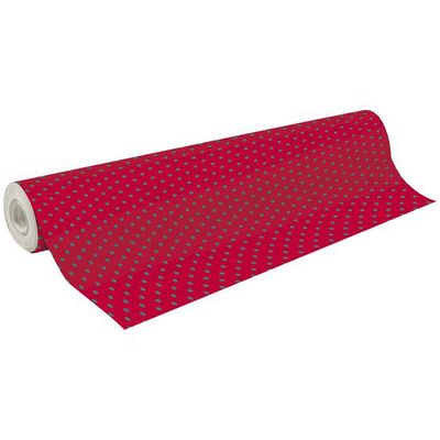 Clairefontaine Alliance - Papier cadeau - 70 cm x 50 m - 60 g/m² - rouge et pois verts