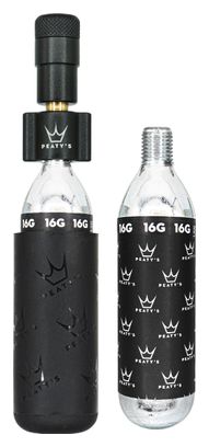 Gonfleur CO2 Peaty's Holeshot Road/Gravel Kit Noir   2 Cartouches de CO2 (16g)