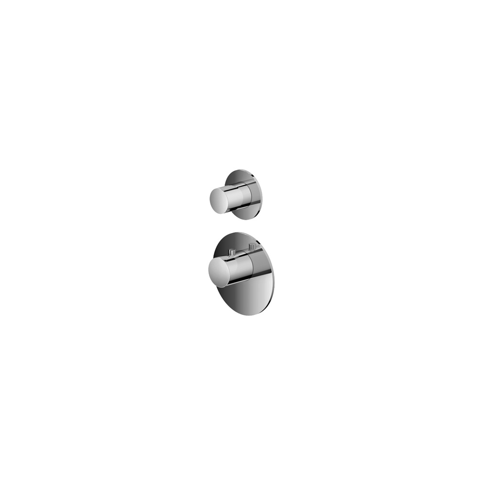 Hotbath Mate MHF011 High Flow inbouwthermostaat met 1 stopkraan afbouwdeel chroom