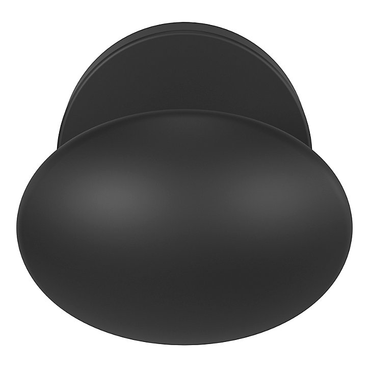 Bouton de porte double ovale GoodHome noir Ø. 65mm x l.45 x H. 66mm