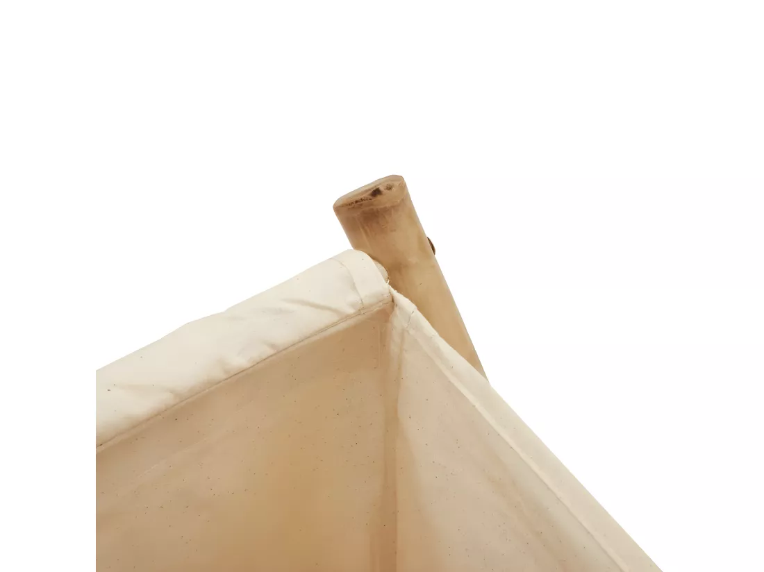 Panier à linge blanc crème 41,5x36x63,5 bambou