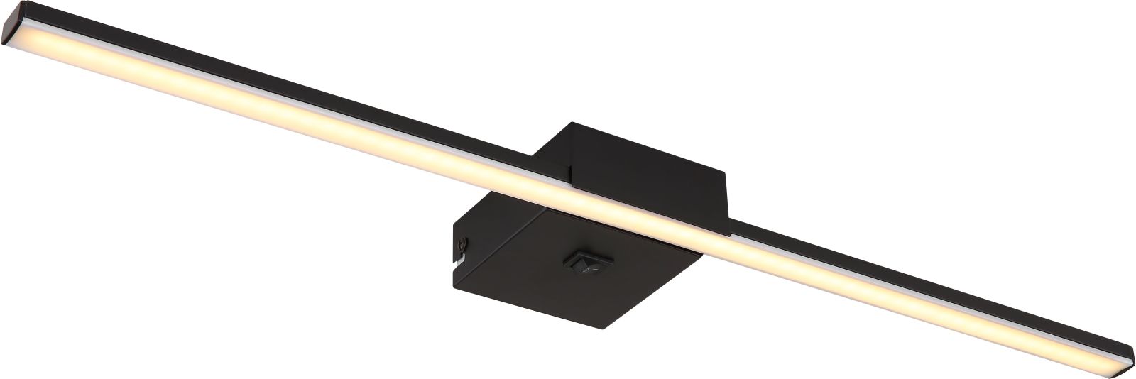 LED-Wandleuchte - schwarz matt - mit Schalter - 62 cm