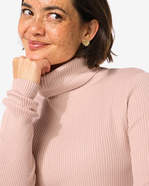 haut femme Louisa côtelé rose pâle