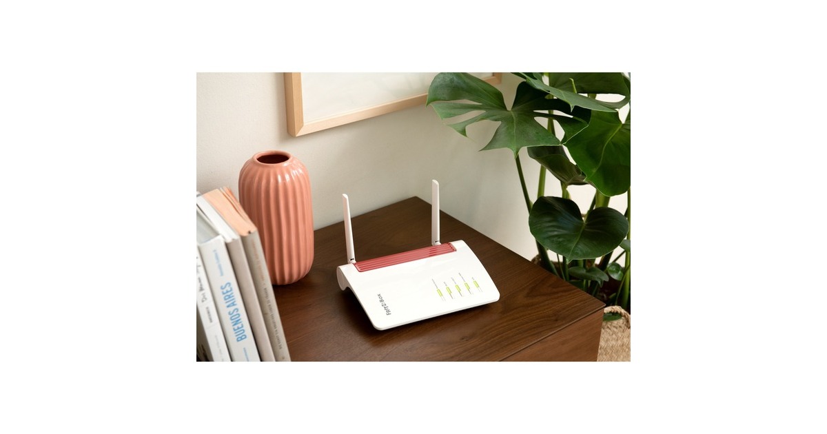 FRITZ!Box 6850 5G International wlan lte router  (Wit/rood, Mesh Wi-Fi, 4G (LTE), 3G (UMTS/HSPA+)