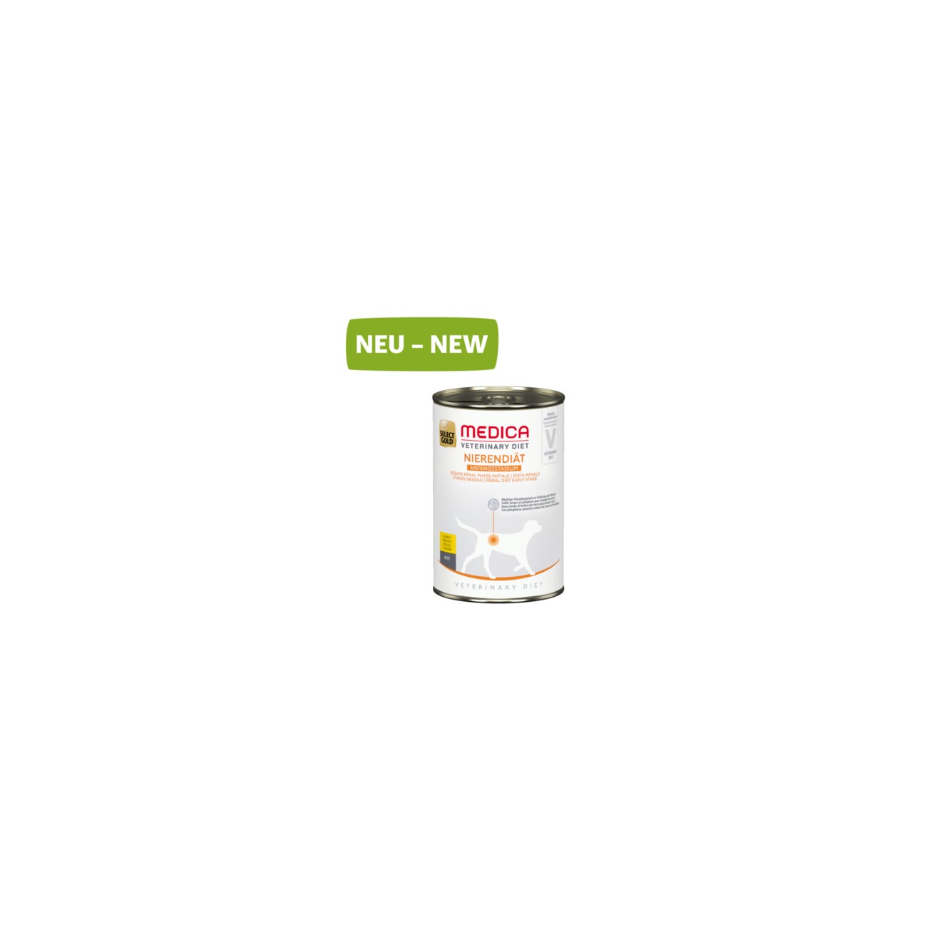 SELECT GOLD Medica Nassfutter Hund Adult Nierendiät Anfangsphase, Huhn 6x400 g