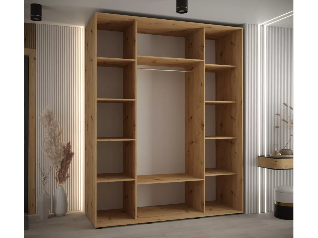 ARMOIRE DAVOS 9 À PORTES COULISSANTES 235,2/190/60 3 portes