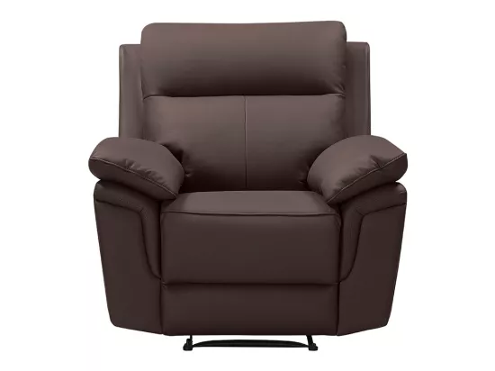 Fauteuil relax en cuir de buffle PAKITA - Marron