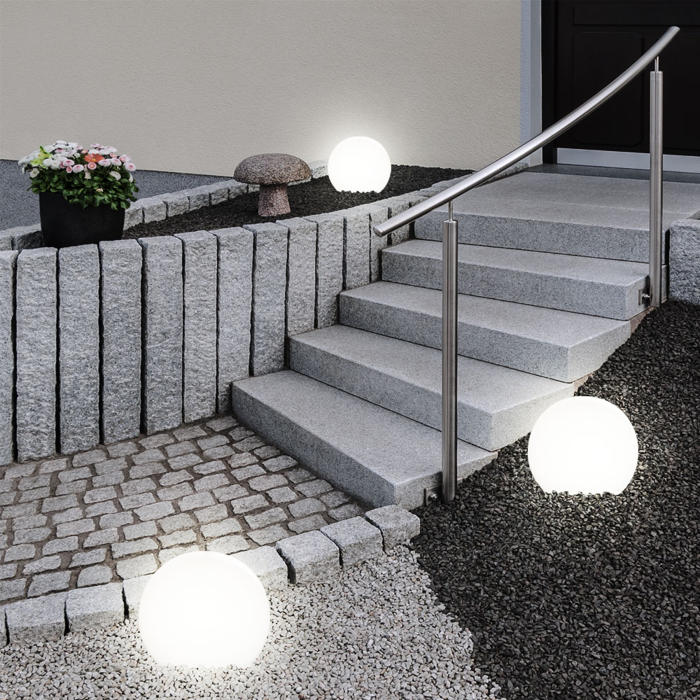 6er Set LED Solar Steckleuchten in Edelstahl