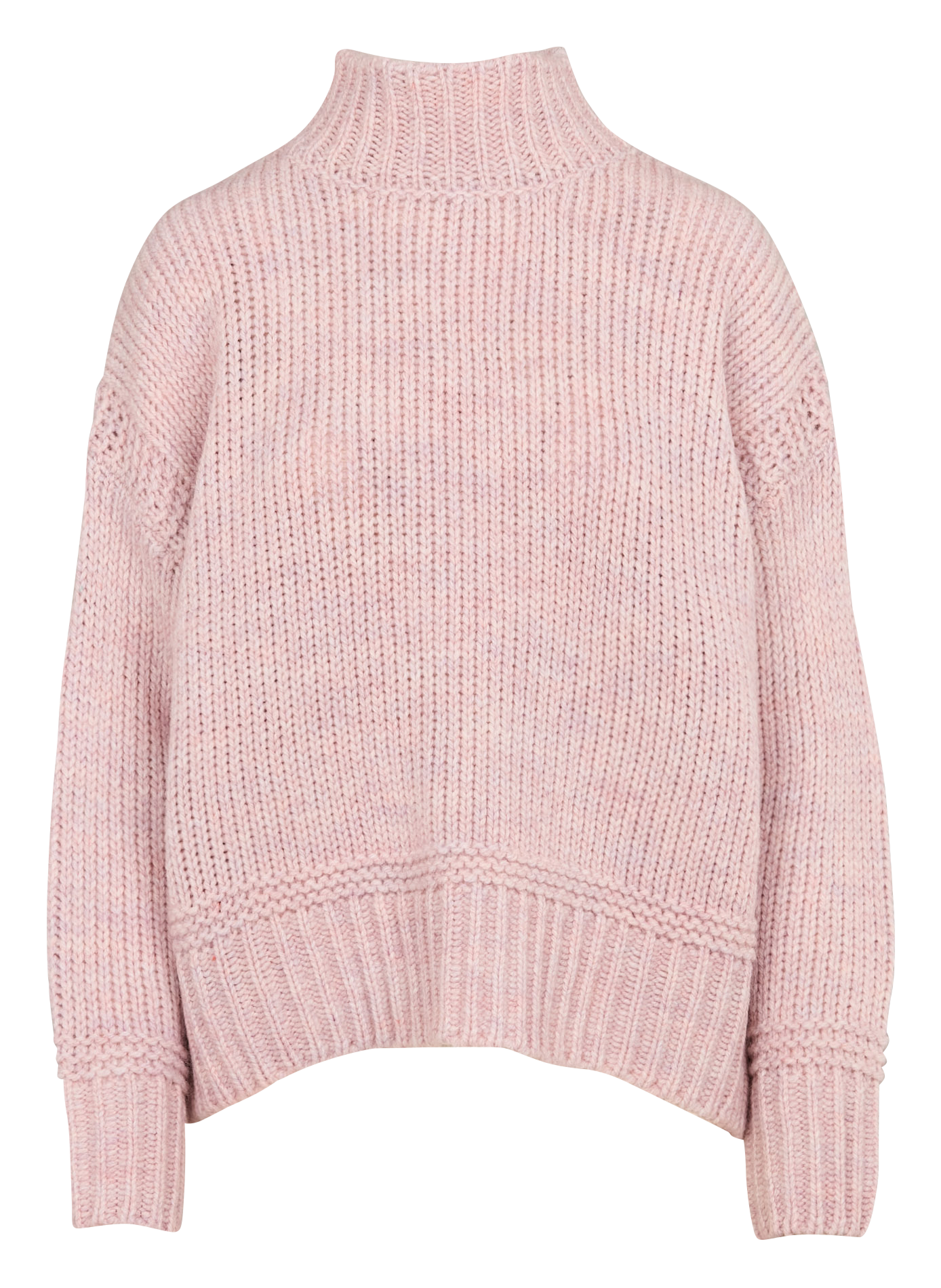CASSIDY - Pull oversize col montant en laine mélangée | Violet