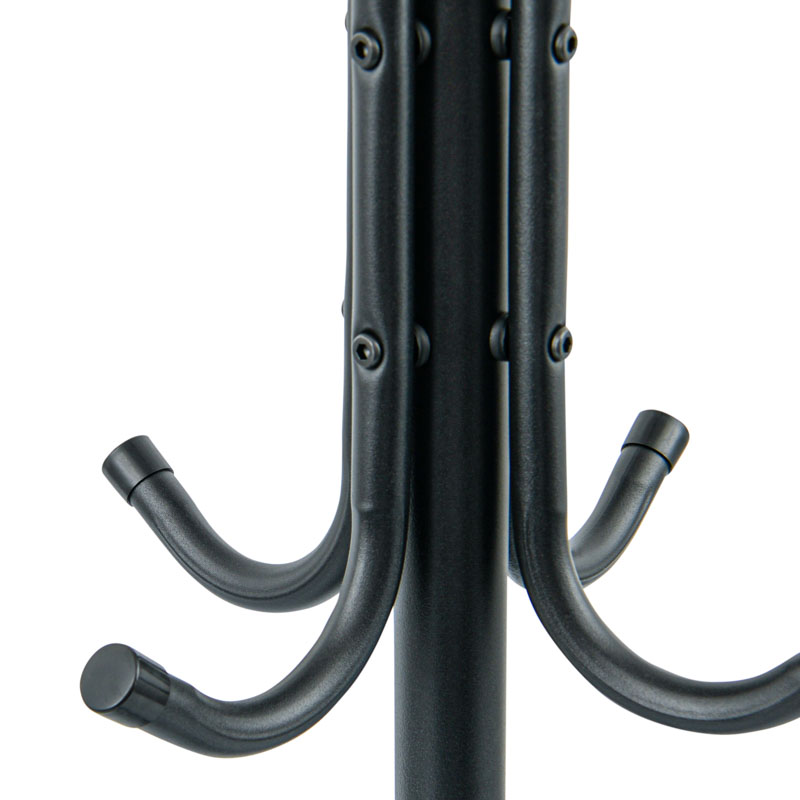Porte manteau noir 12 crochets en métal