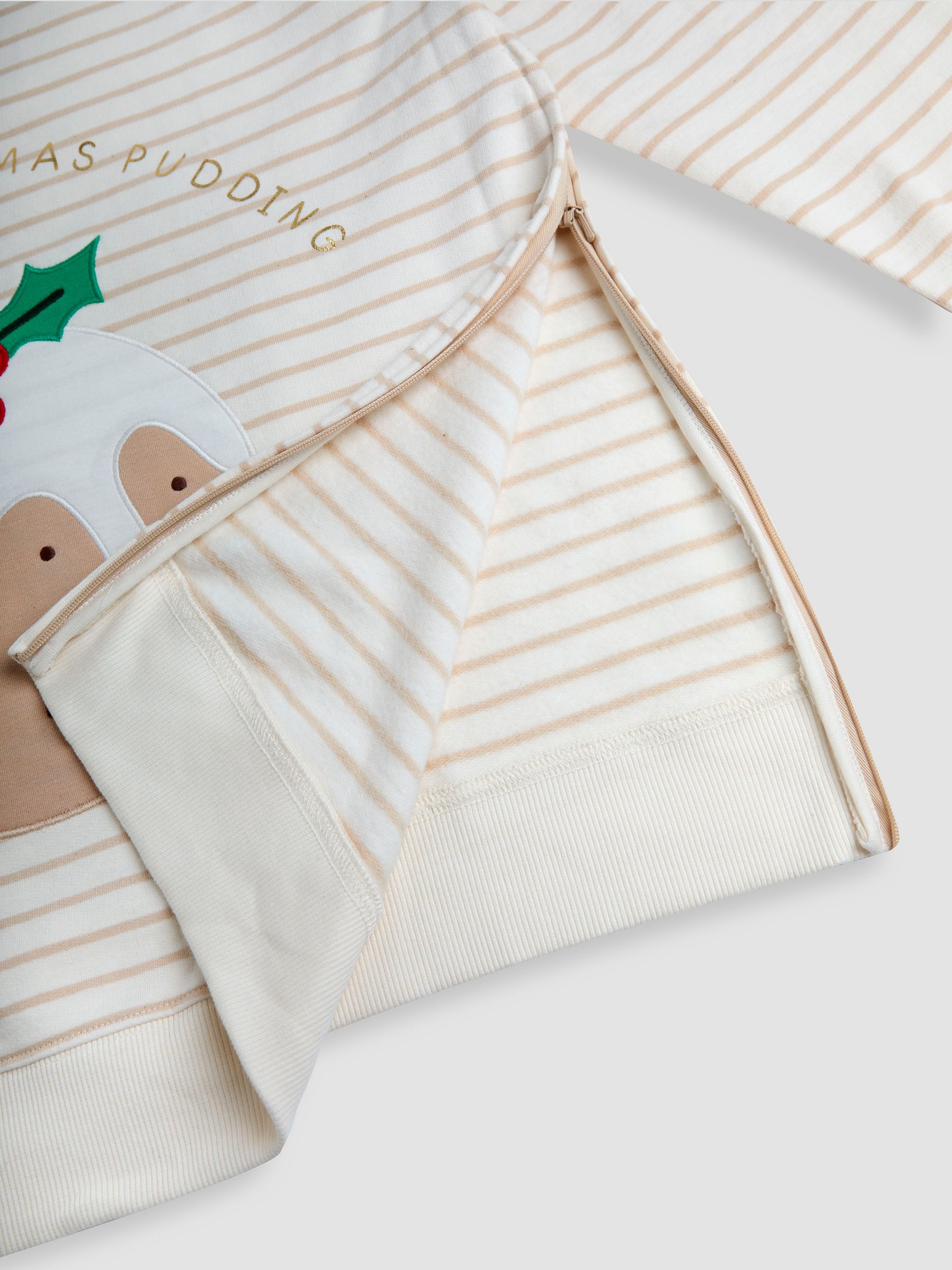 JoJo Maman Bébé zwangerschapssweatshirt met kerstpudding