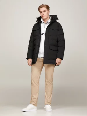 Parka utilitária Rockie com capuz acolchoado e quente
