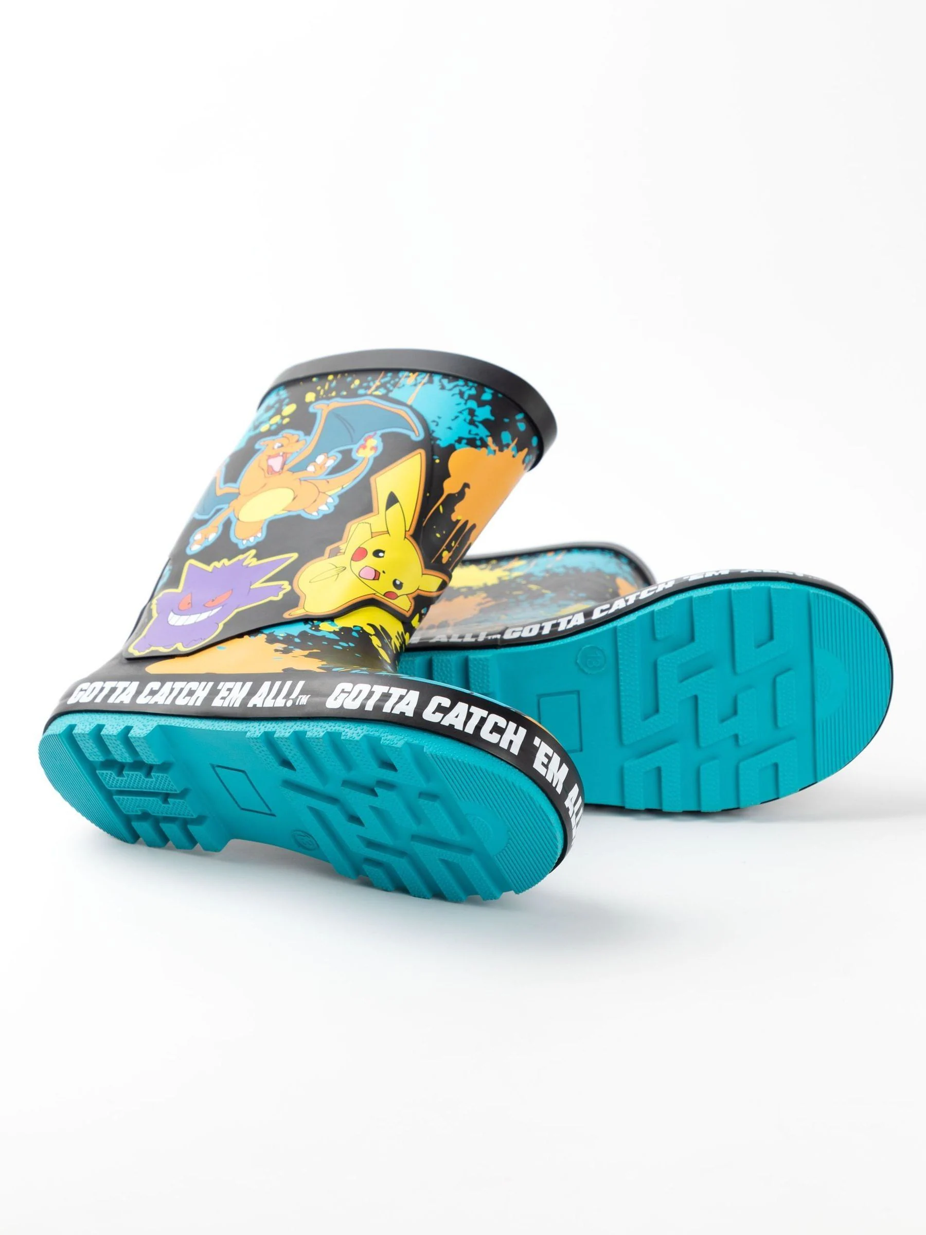 Zwart - Vanilla Underground Kids Pokemon Wellies with Handles