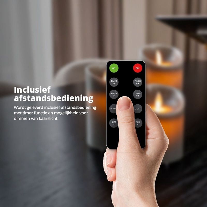 FlinQ - Oplaadbare Led Kaarsen - Warmwit - 3-PACK