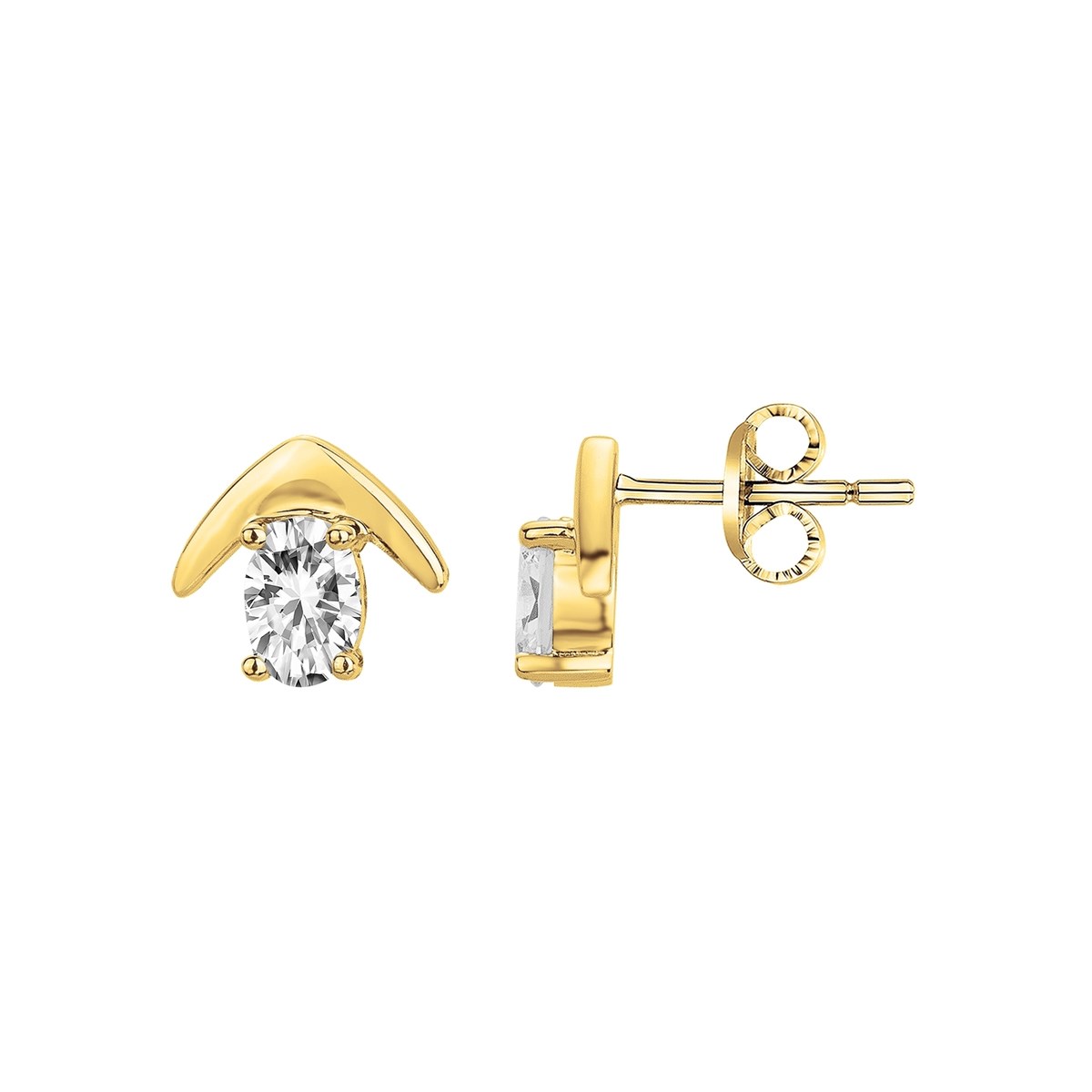 Boucles d'oreilles clous en Plaqué Or