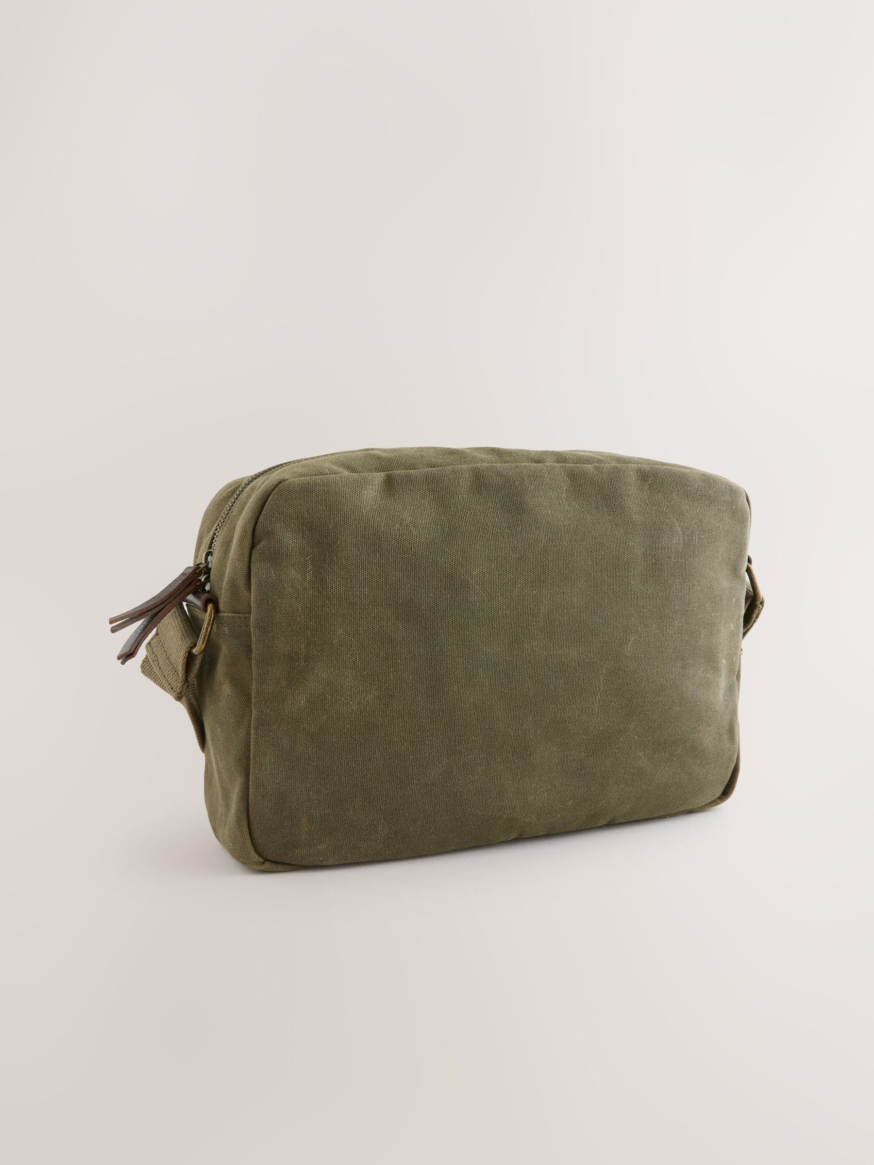 Groen - Wax katoenen crossbodytas