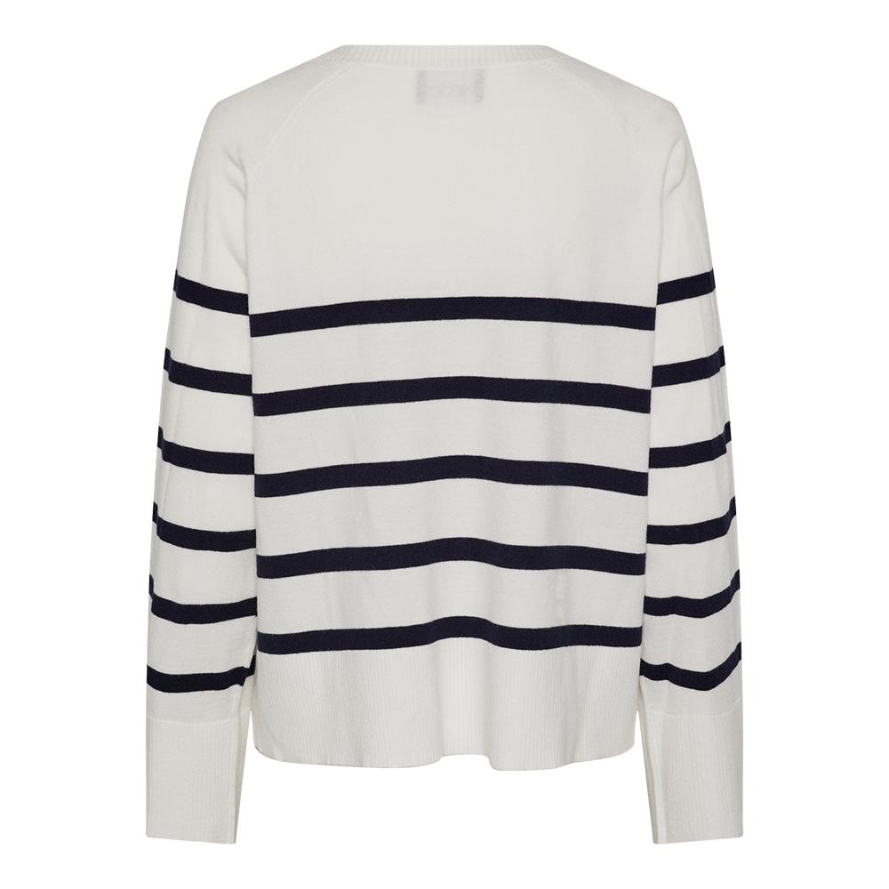 Pieces Pull Blanc/Bleu à rayures Femme Pieces Sia