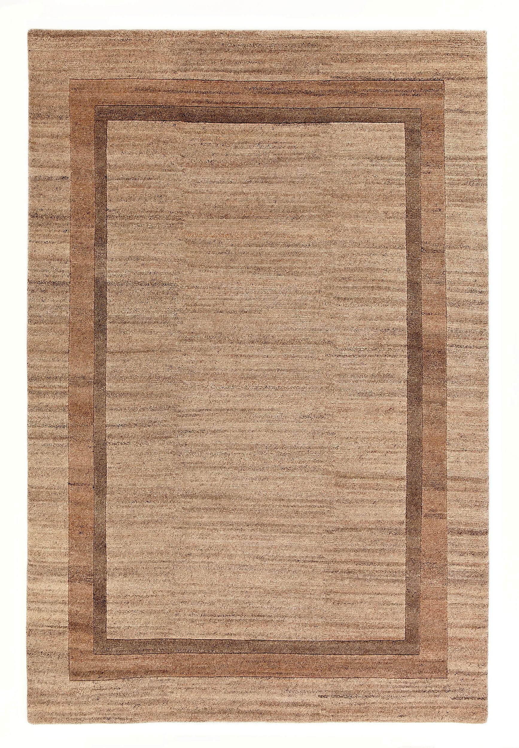 LUXOR living Schurwollteppich KUMARI 90 x 160 cm beige