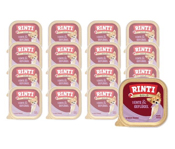 Rinti Gold Mini Nassfutter für Hunde, 16 x