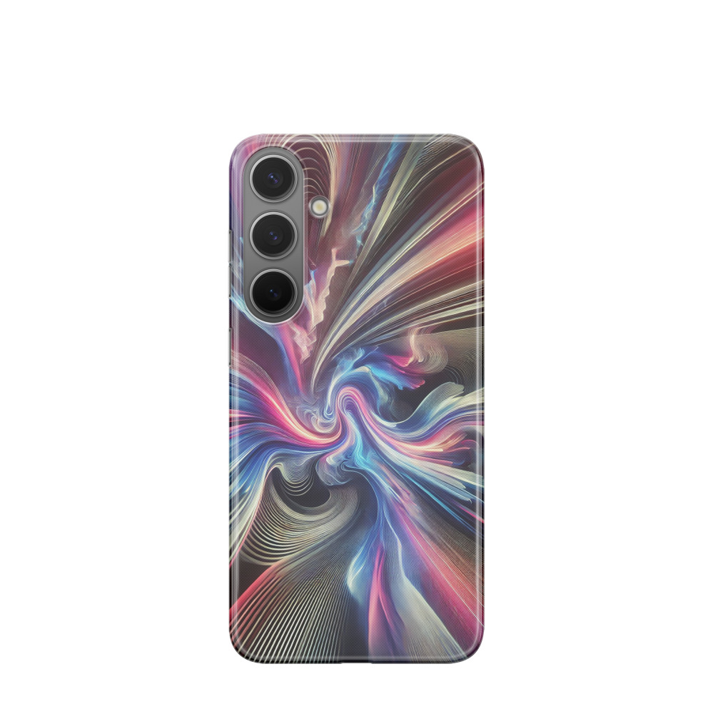 Samsung Galaxy S24 Plus Gummi Hülle Unendlicher Fluss 2 - Lila-Violett