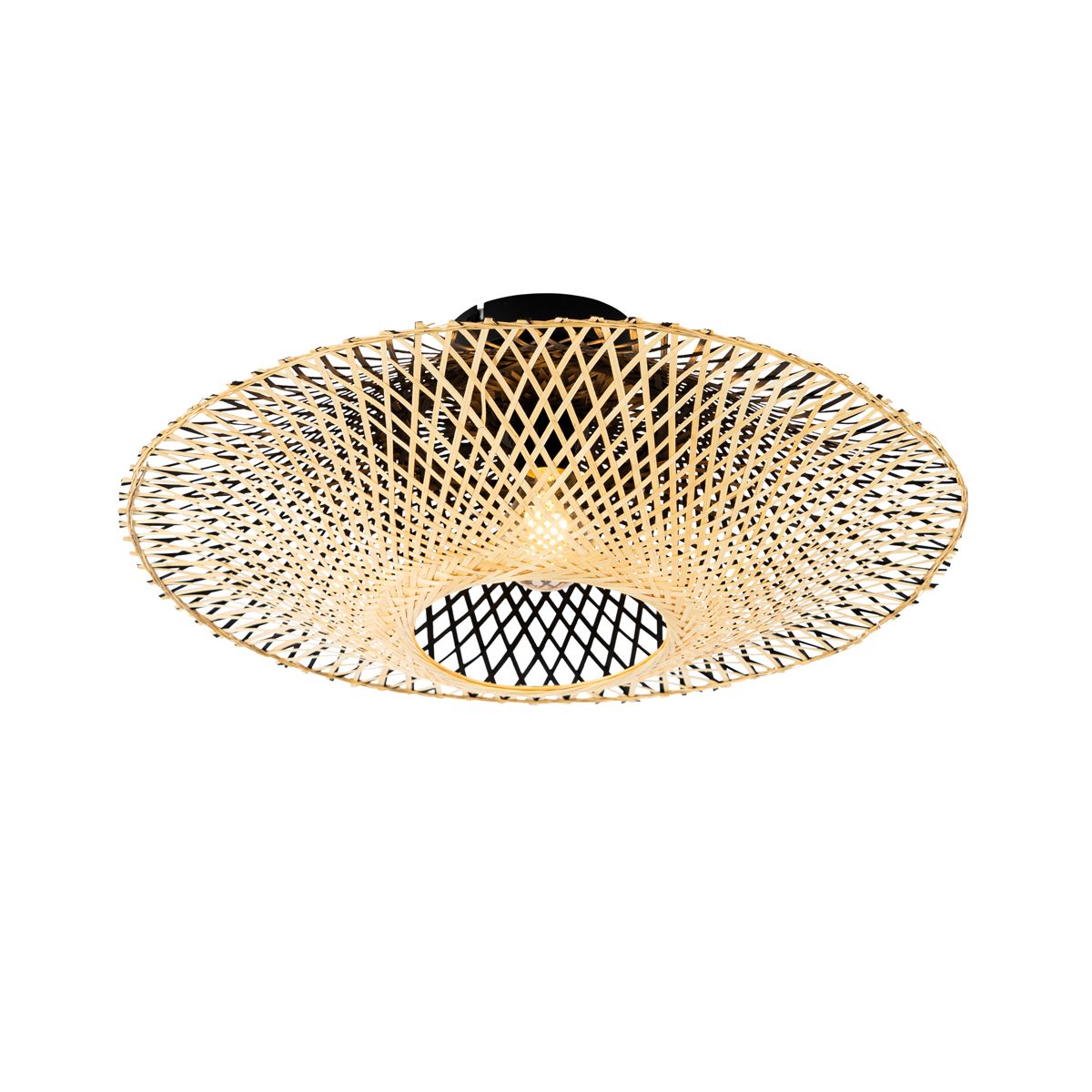 Oosterse buiten plafondlamp bamboe 50 cm IP44 - Rina